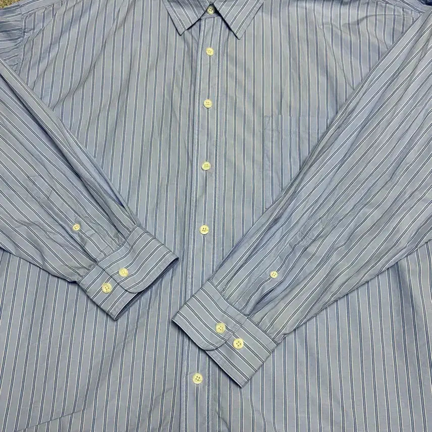 [BUNJANG] Deutero Striped Long Sleeve Shirt / 듀테로 스트라이프 긴팔 셔츠