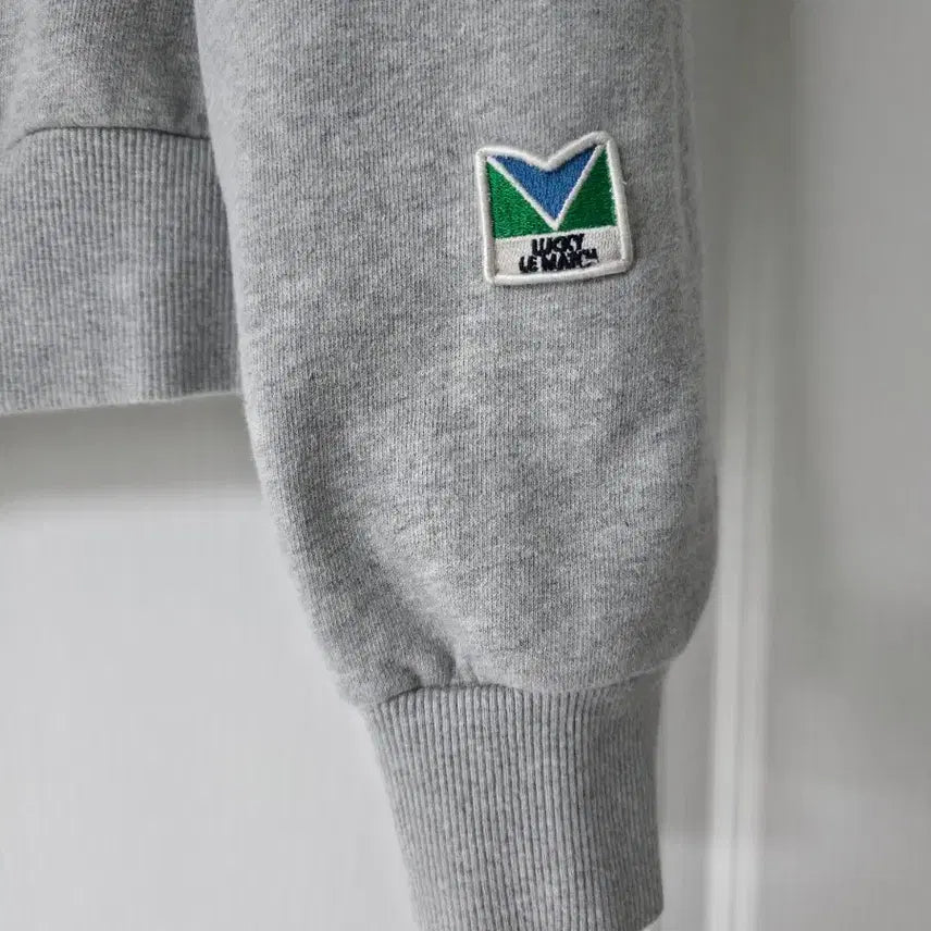 [BUNJANG] Lucky Marche Gray Sweatshirt T-Shirt / 럭키마르쉐 그레이 맨투맨 티셔츠