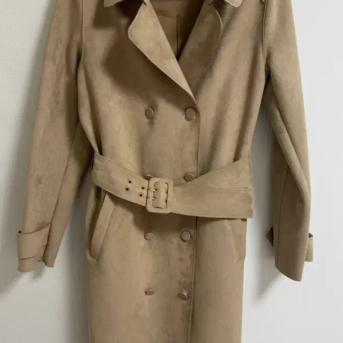 [BUNJANG] Zara Suede Trench Coat Beige / (새상품) 자라 스웨이드 트렌치 코트 베이지
