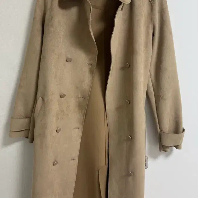 [BUNJANG] Zara Suede Trench Coat Beige / (새상품) 자라 스웨이드 트렌치 코트 베이지
