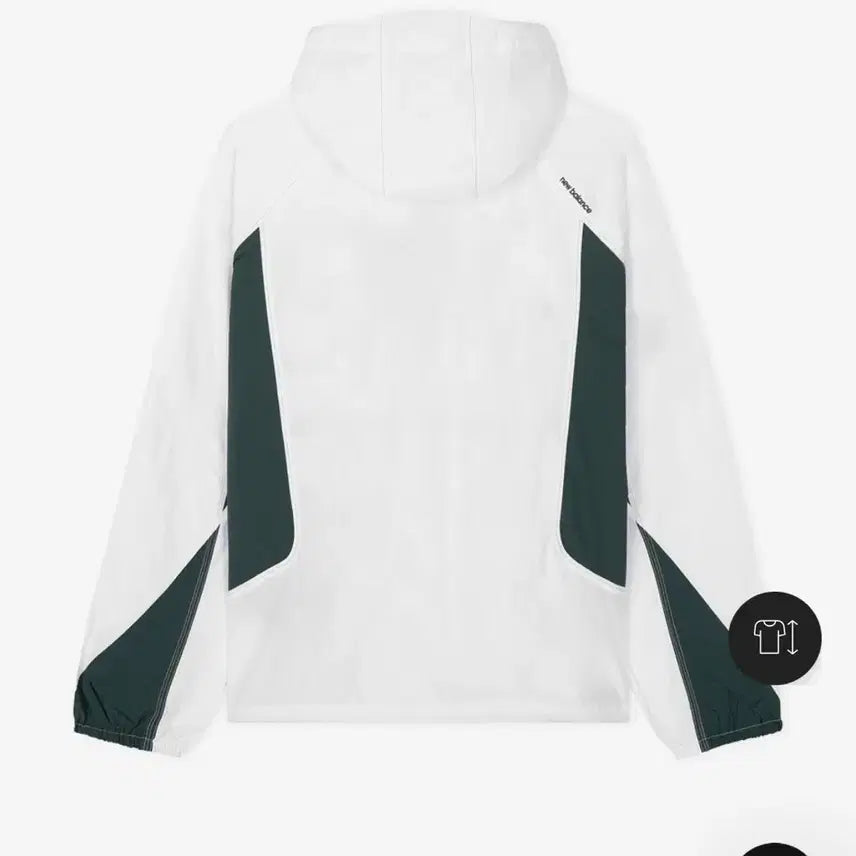[BUNJANG] New Balance White/Green Windbreaker / 뉴발란스 화이트/그린 바람막이