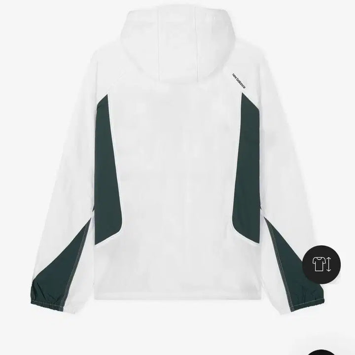 [BUNJANG] New Balance White/Green Windbreaker / 뉴발란스 화이트/그린 바람막이