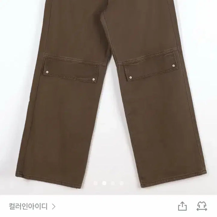 [BUNJANG] Brown Wide Cargo Pants / 브라운 와이드 카고 팬츠