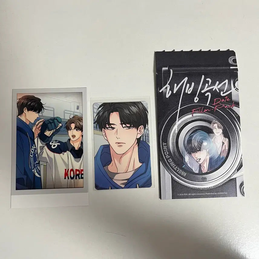 [SOLD OUT] 해빙곡선 레봄 카페 데이트 사진팩 레진 류이안 백은산 포카 포토카드