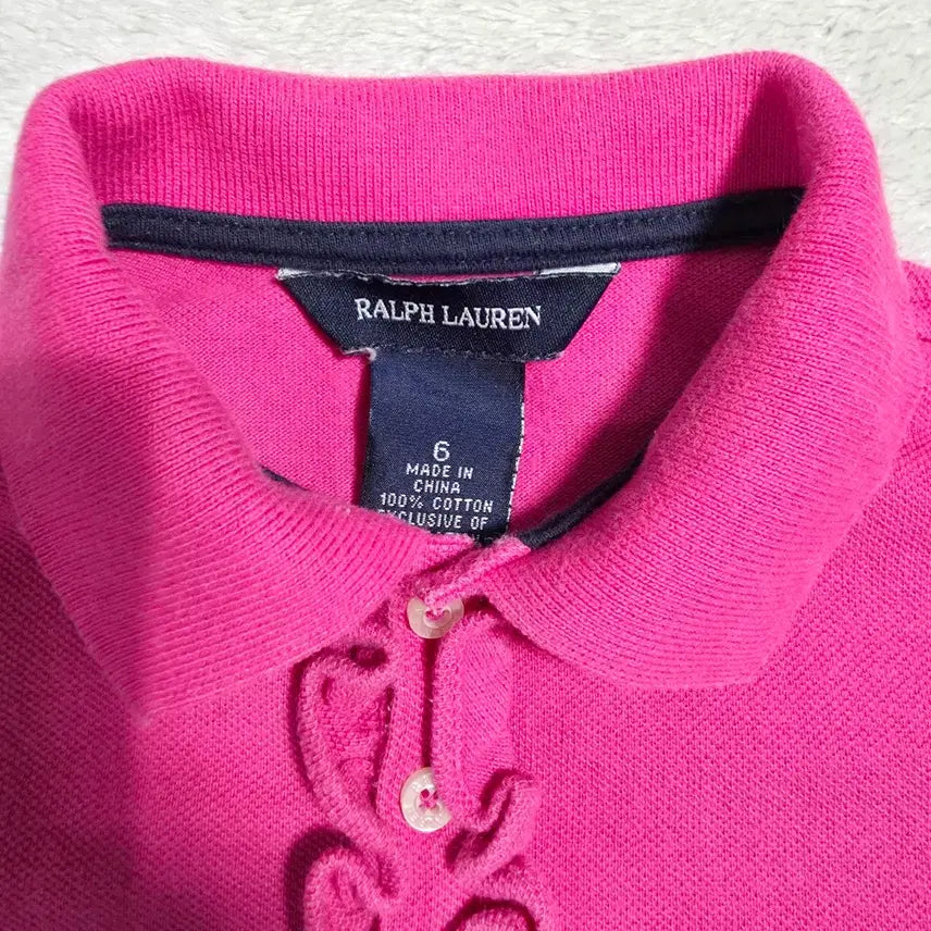 [BUNJANG] Polo Ralph Lauren Kids Girls Short Sleeve Polo Shirt / (6)폴로 랄프로렌 키즈 반팔 카라티 여아용
