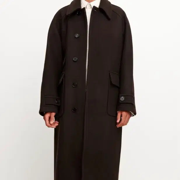[BUNJANG] Afterpray Merino Wool Balmacaan Coat / 에프터 프레이 메리노 울 발마칸 코트