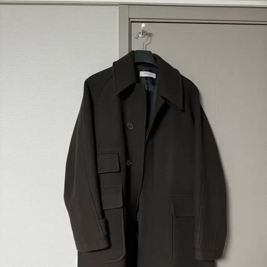 [BUNJANG] Afterpray Merino Wool Balmacaan Coat / 에프터 프레이 메리노 울 발마칸 코트
