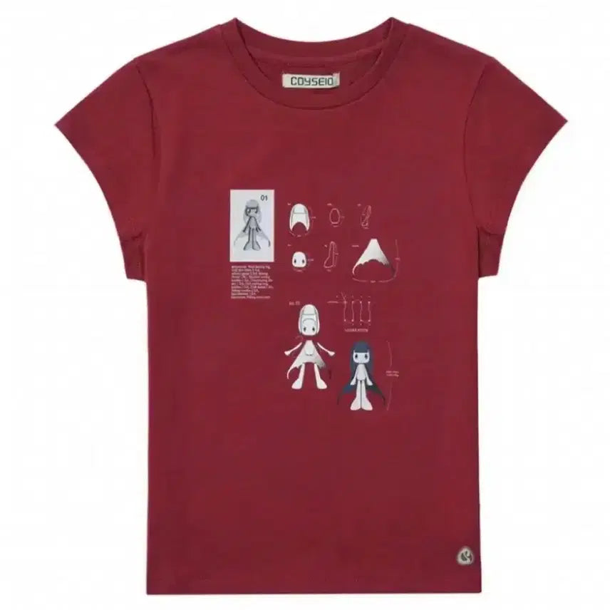 [BUNJANG] coyseio Regna Short Sleeve Top - Red / 코이세이오 coyseio 레그나 반팔 탑 레드