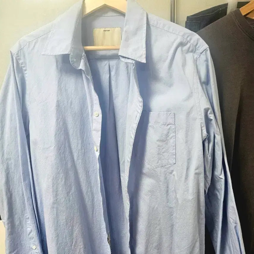 [BUNJANG] Pottery Button Down Shirt / 포터리 버튼 다운셔츠 삭스 2