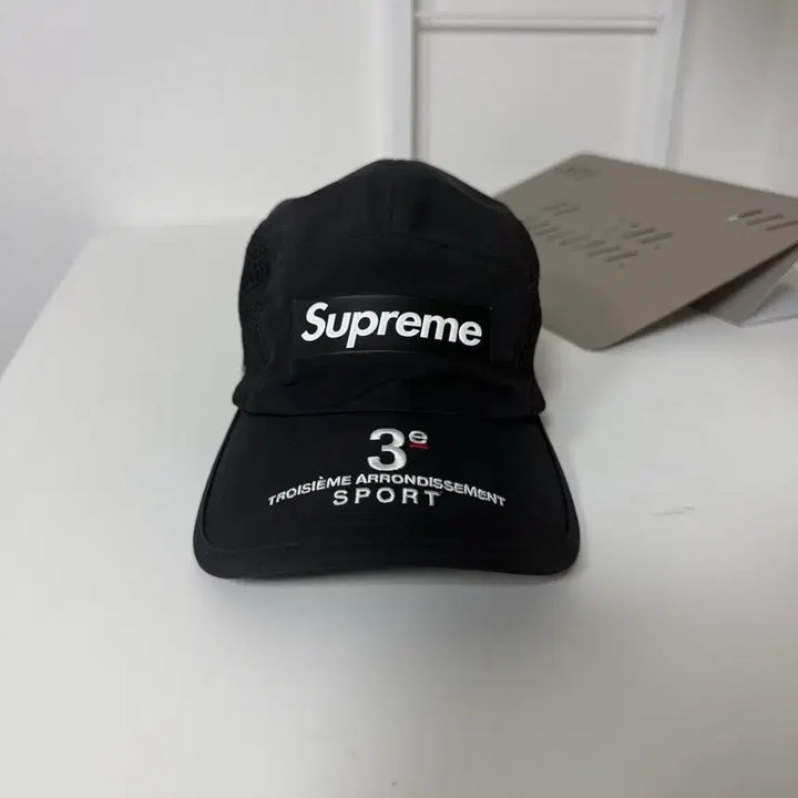 [BUNJANG] Supreme Mesh Side Panel Camp Cap Black / 슈프림 모자 볼캡 메쉬 사이드 패널 캠프캡 블랙 - 24SS