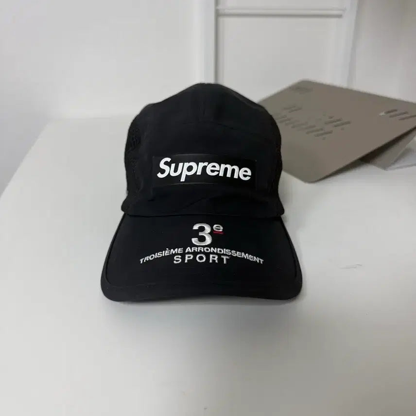[BUNJANG] Supreme Mesh Side Panel Camp Cap Black / 슈프림 모자 볼캡 메쉬 사이드 패널 캠프캡 블랙 - 24SS