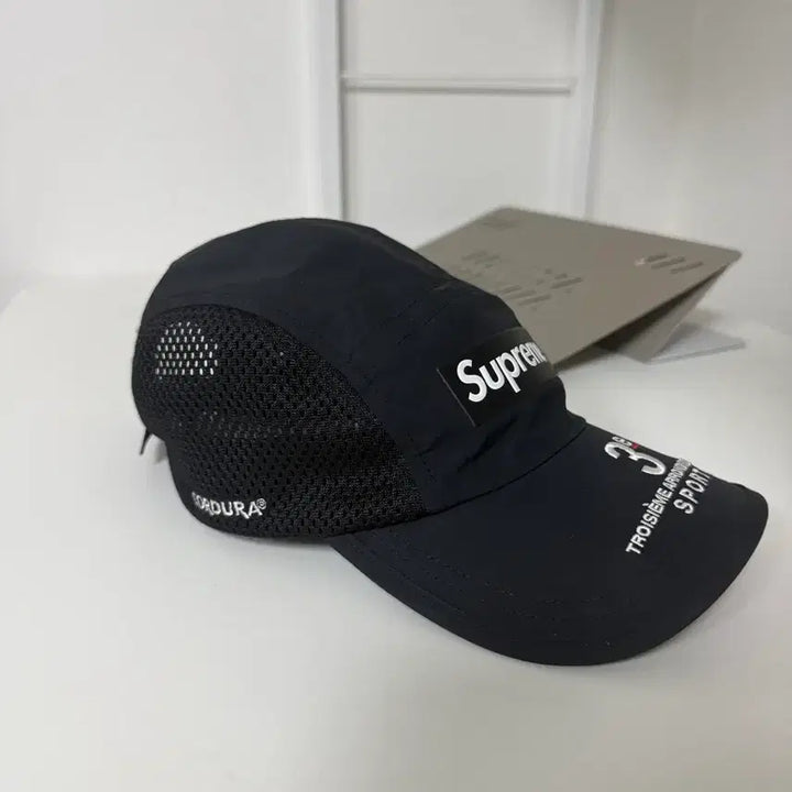 [BUNJANG] Supreme Mesh Side Panel Camp Cap Black / 슈프림 모자 볼캡 메쉬 사이드 패널 캠프캡 블랙 - 24SS