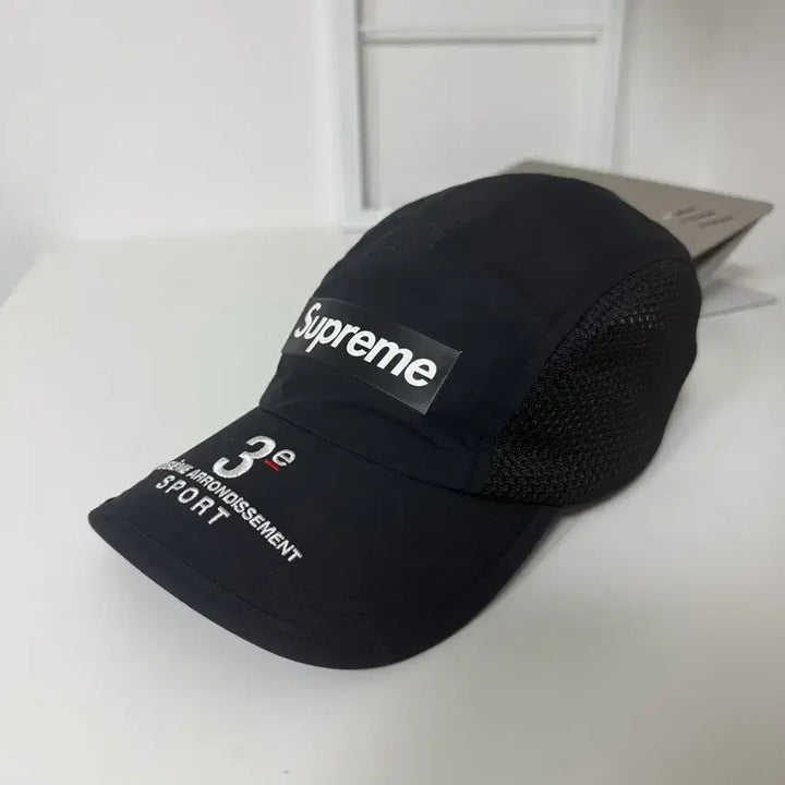 [BUNJANG] Supreme Mesh Side Panel Camp Cap Black / 슈프림 모자 볼캡 메쉬 사이드 패널 캠프캡 블랙 - 24SS