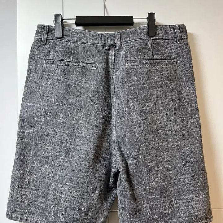 [BUNJANG] Time Homme Linen Blend Wide Denim Shorts / 타임옴므 린넨 블렌드 와이드 데님 쇼츠 반바지