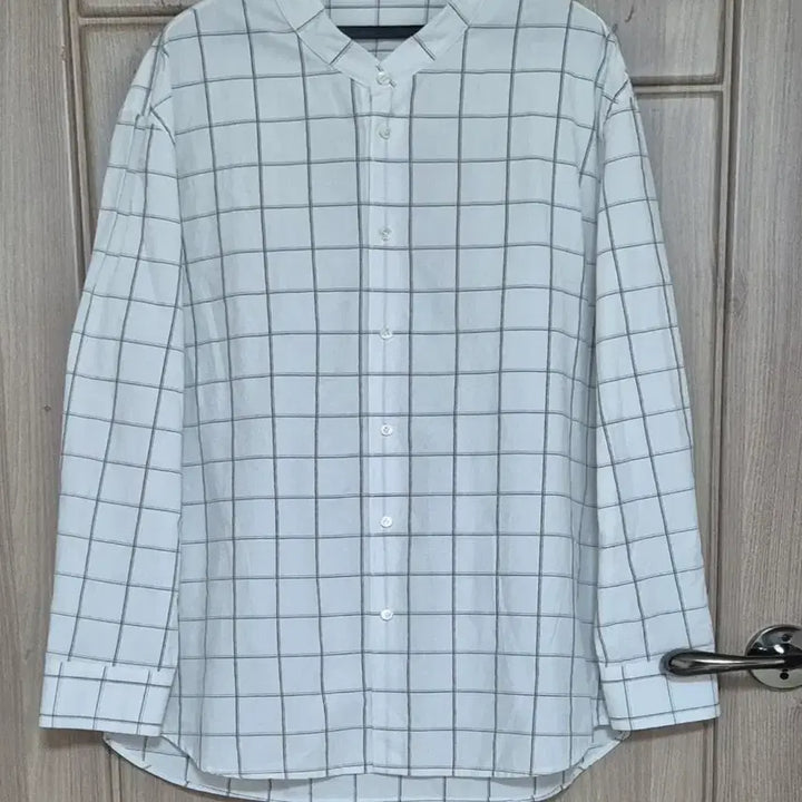 [BUNJANG] System Homme White Check Cotton Shirt / 시스템 옴므 셔츠(남성) 100