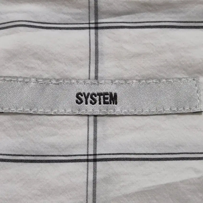 [BUNJANG] System Homme White Check Cotton Shirt / 시스템 옴므 셔츠(남성) 100