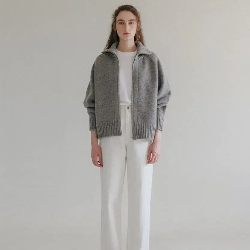 [BUNJANG] Pesses Galerie Full Zip Up Cardigan Gray / 페세스 galerie full zip up gray 집업