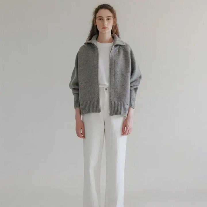 [BUNJANG] Pesses Galerie Full Zip Up Cardigan Gray / 페세스 galerie full zip up gray 집업