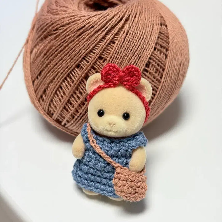 [BUNJANG] Sylvanian Families Kiki Style Knitted Outfit Set / 실바니안 직립 아기 뜨개옷 키키st 의상 세트