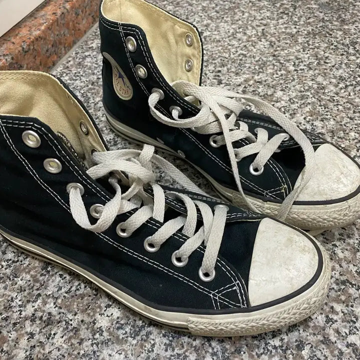 [BUNJANG] Converse High Top Black Sneakers / 컨버스 하이 260