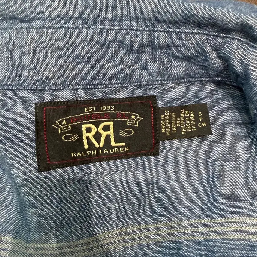 [BUNJANG] RRL Indigo Chambray Work Shirt / [S] 더블알엘 인디고 샴브레이 워크 셔츠 (새상품 컨디션)