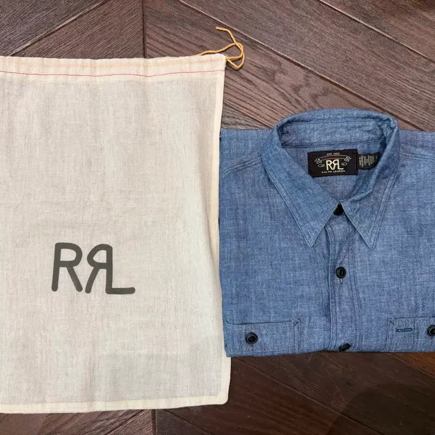 [BUNJANG] RRL Indigo Chambray Work Shirt / [S] 더블알엘 인디고 샴브레이 워크 셔츠 (새상품 컨디션)