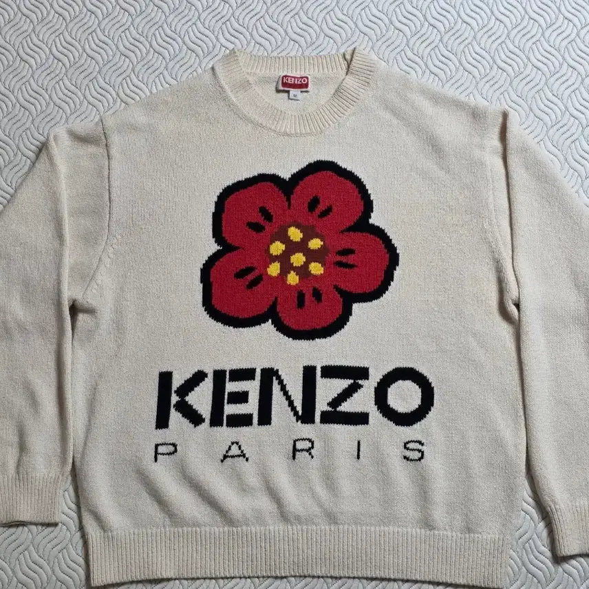 [BUNJANG] Kenzo Boke Flower Knit Ivory / 겐조 보케 플라워 니트 아이보리(kenzo boke)
