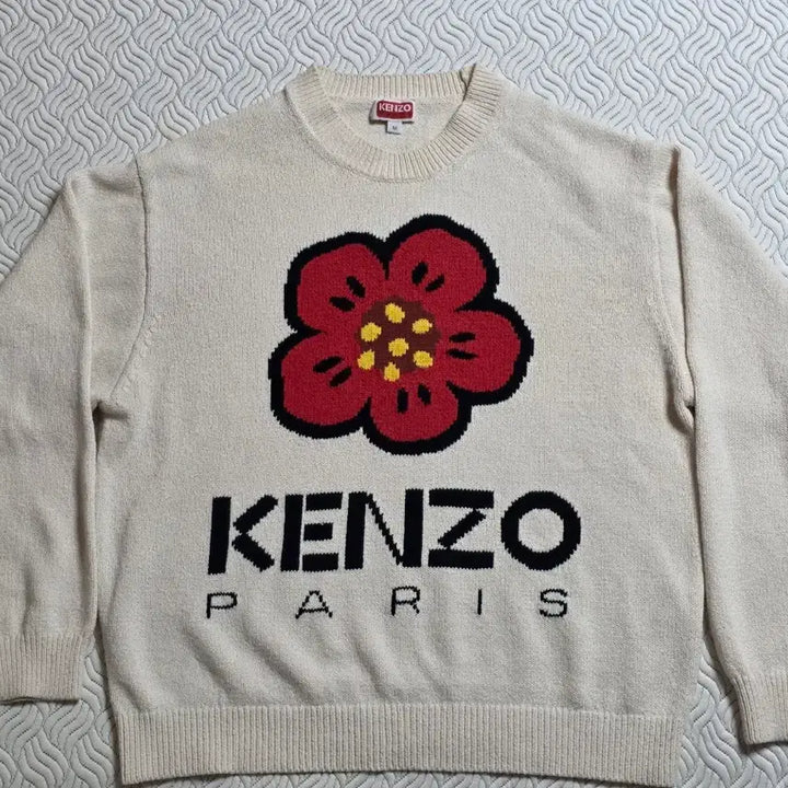 [BUNJANG] Kenzo Boke Flower Knit Ivory / 겐조 보케 플라워 니트 아이보리(kenzo boke)