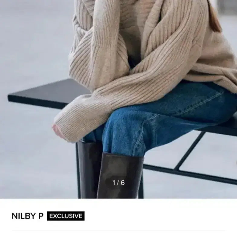 [BUNJANG] NilbyP 21WN Lumi Turtleneck Knit (Khaki Beige) / 닐바이피 21WN 루미  터틀넥 니트 (카키베이지)