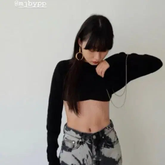 [BUNJANG] Blackpink Lisa Tie-dye Denim Pants / 블랙핑크 리사 타이다이 나염 데님 팬츠 바지 투밍다크빅토리블랙업