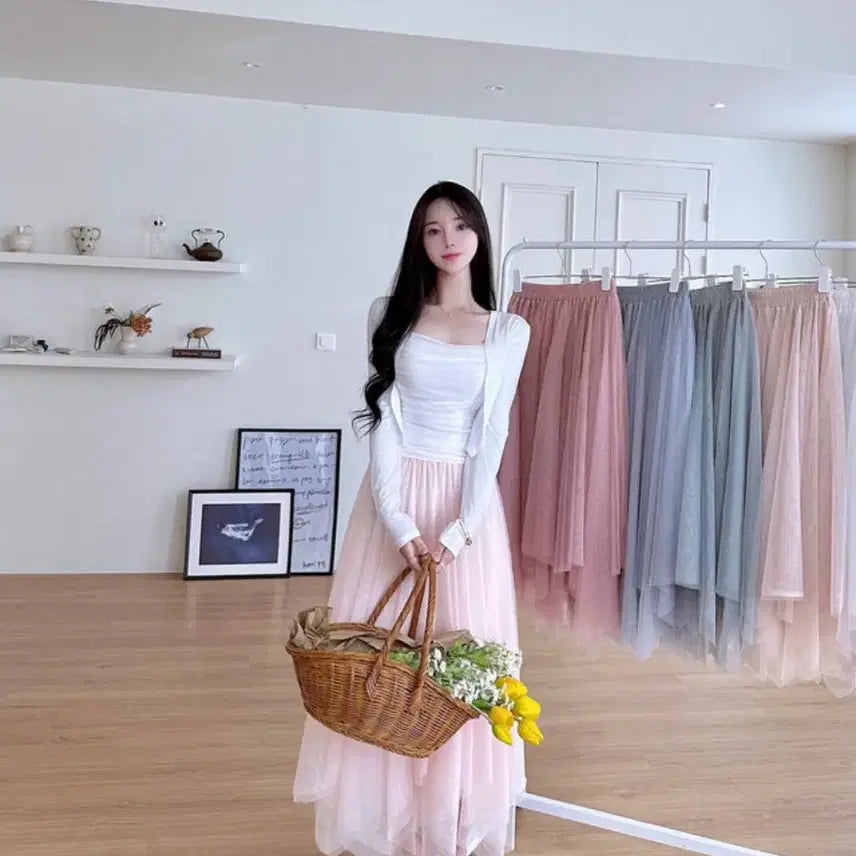 [BUNJANG] Mayyun Chiffon Skirt - Various Colors / 메이윤 샤 스커트