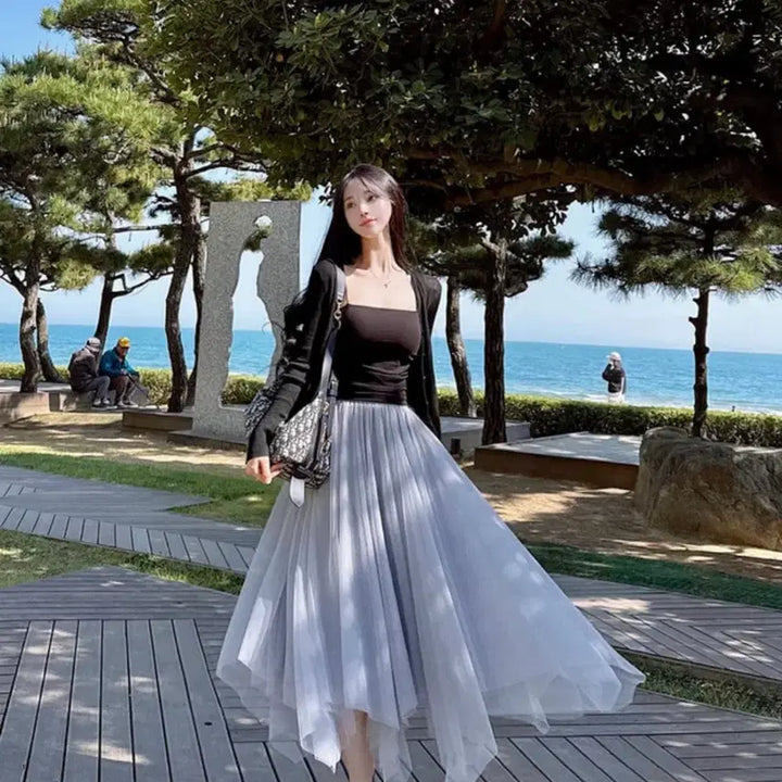 [BUNJANG] Mayyun Chiffon Skirt - Various Colors / 메이윤 샤 스커트