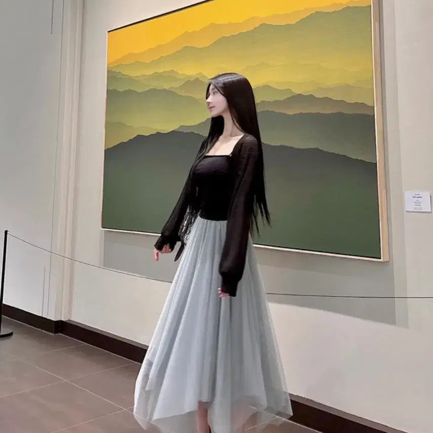 [BUNJANG] Mayyun Chiffon Skirt - Various Colors / 메이윤 샤 스커트