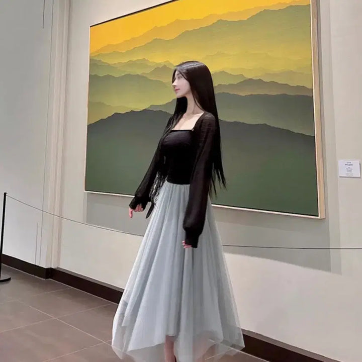 [BUNJANG] Mayyun Chiffon Skirt - Various Colors / 메이윤 샤 스커트