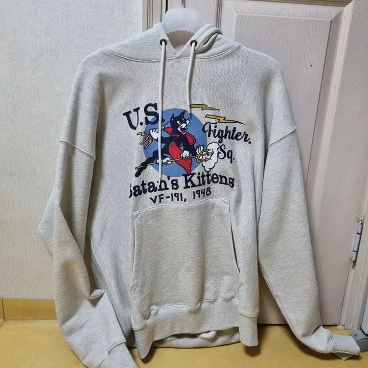 [BUNJANG] Outstanding Hood Gray L Size Hoodie / 아웃스탠딩 후드 그레이 L사이즈