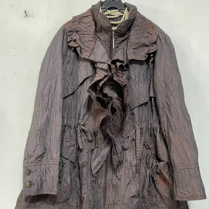 [BUNJANG] Sismark N6228 Jacket / N6228 시스막스 자켓.바람막이.구김스타일.프릴