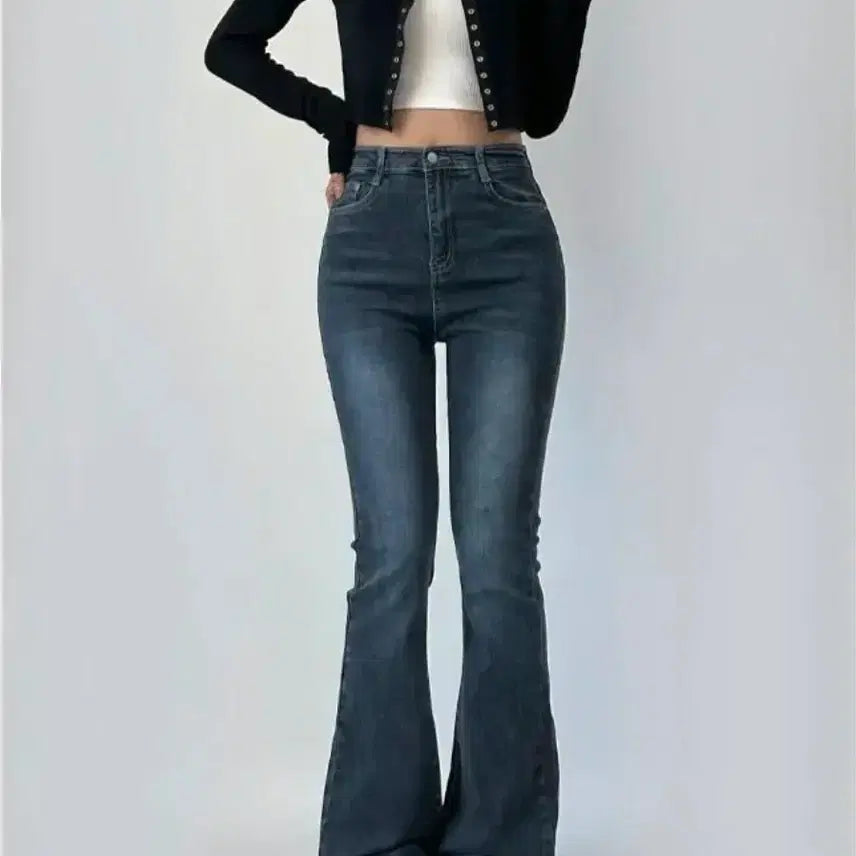 [BUNJANG] Bootcut Denim Pants Dark Blue S / 부츠컷 데님 팬츠 진청 S
