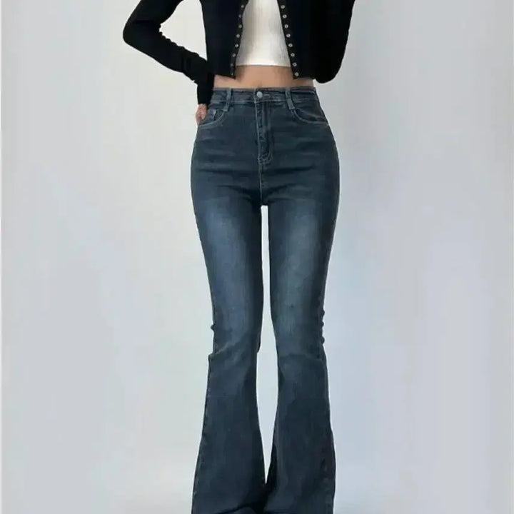 [BUNJANG] Bootcut Denim Pants Dark Blue S / 부츠컷 데님 팬츠 진청 S