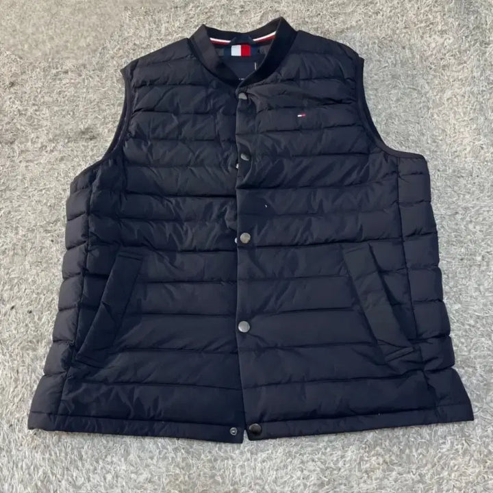 [BUNJANG] Tommy Hilfiger Nylon Quilted Goose Down Vest / 타미힐피거 나일론 퀼팅 숏 구스다운 베스트 패딩조끼