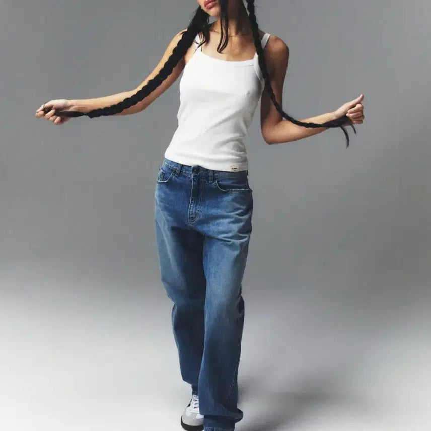 [BUNJANG] Glowny 93 Mid-Rise Loose Fit Jeans (Blue) S / 글로니 93 MID-RISE LOOSE FIT JEANS (BLUE) S