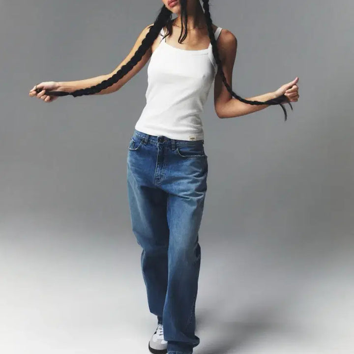 [BUNJANG] Glowny 93 Mid-Rise Loose Fit Jeans (Blue) S / 글로니 93 MID-RISE LOOSE FIT JEANS (BLUE) S