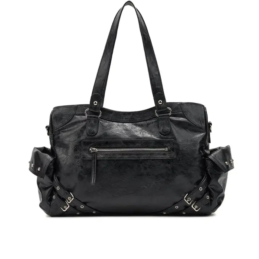 [BUNJANG] Dainit Black Studded Big Bag / 다이닛