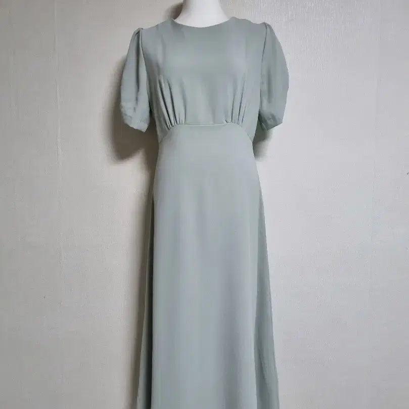 [SOLD OUT] L68 민트셔링소매롱원피스