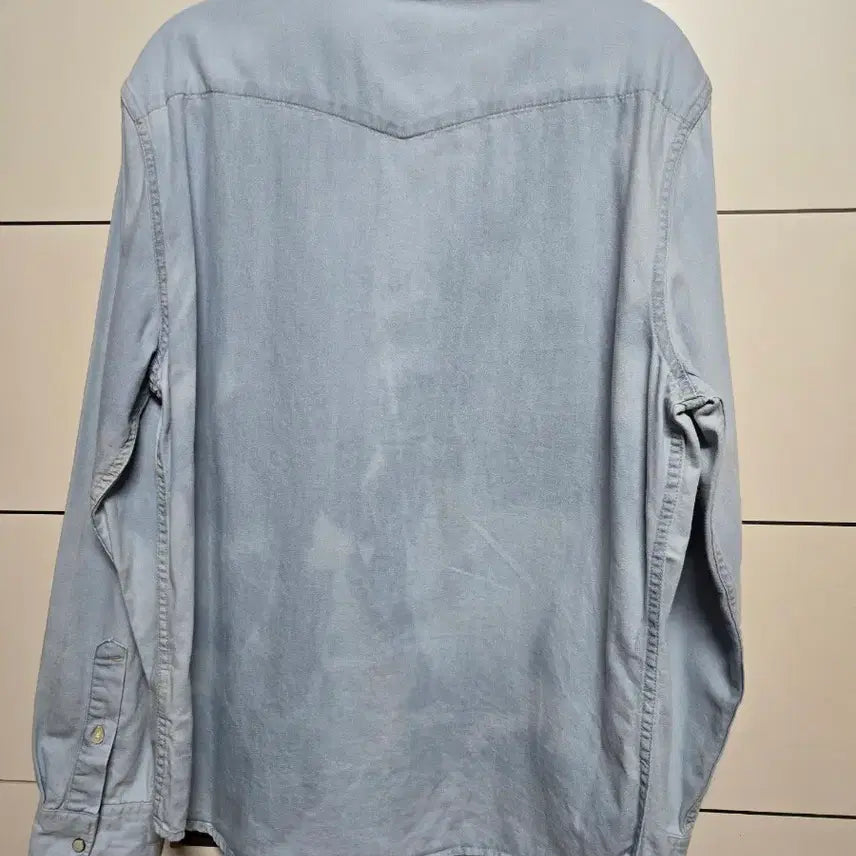 [BUNJANG] Lee Light Wash Denim Western Shirt / Lee 라이트 워싱 데님 웨스턴 셔츠