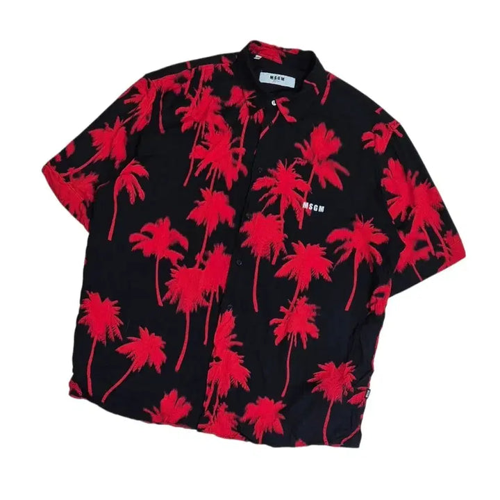 [BUNJANG] MSGM Palm Tree Short Sleeve Shirt / MSGM 야자수 반팔 셔츠
