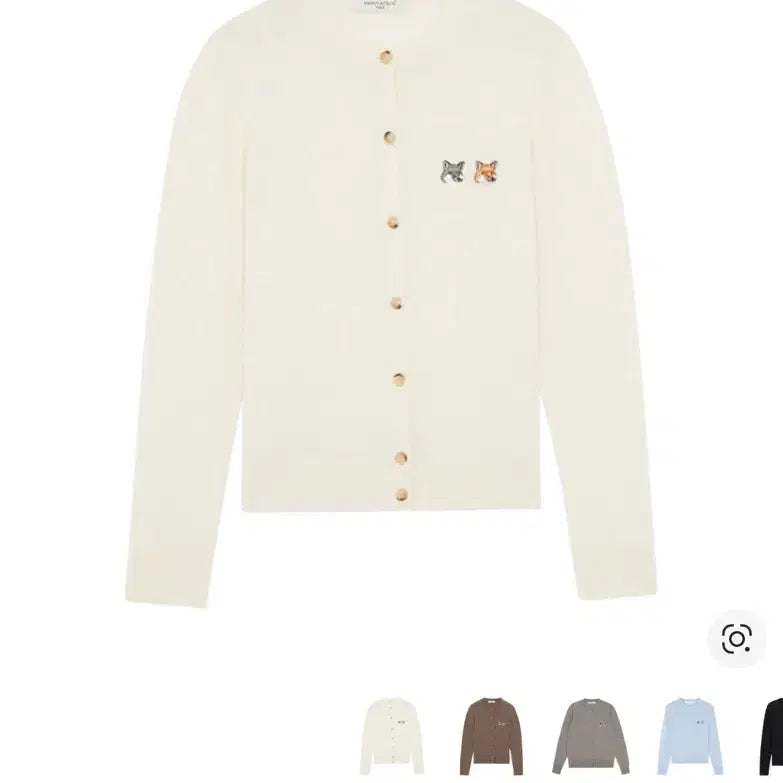 [BUNJANG] Maison Kitsune Double Fox Cardigan Ecru (S) / 메종키츠네 더블 폭스 가디건 에크루 s사이즈