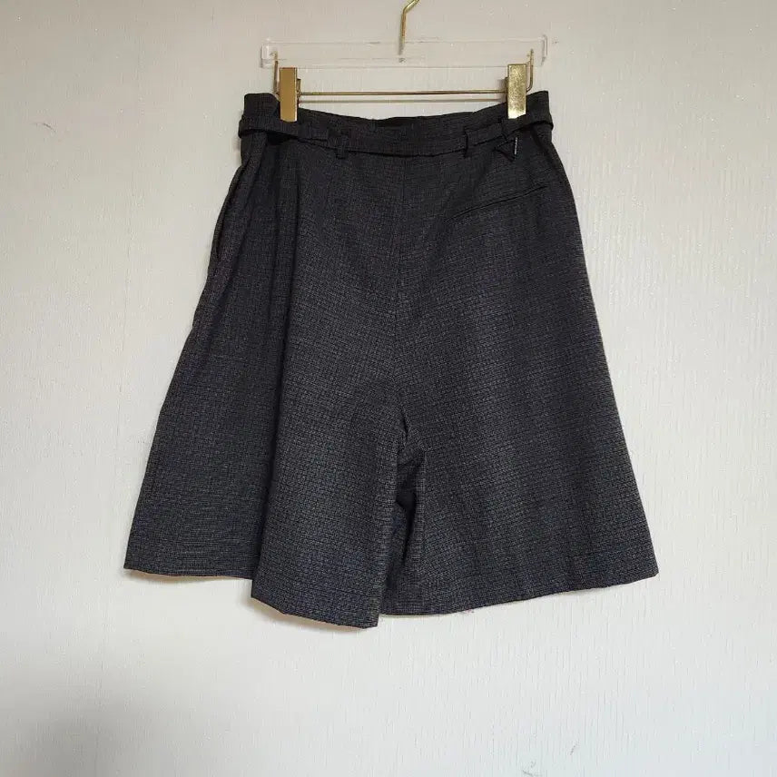 [BUNJANG] Gleam 2024 Wool Blend Belted Pleated Wide 5-Pocket Pants / Gleam2024여름용 울80%벨티드 핀턱 와이드 5부팬츠27~28