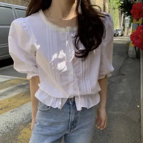 [BUNJANG] Withoutsummer Birthday Blouse / 위드아웃썸머 벌스데이 블라우스