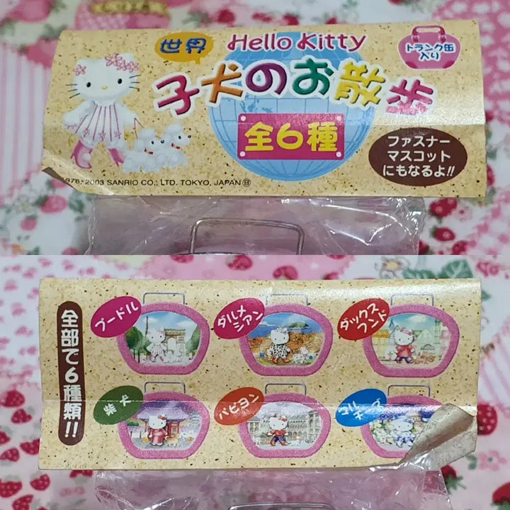 [BUNJANG] Kitty Puppy Walking Strap Tin Case / 고전 키티 강아지 산책 스트랩 틴케이스