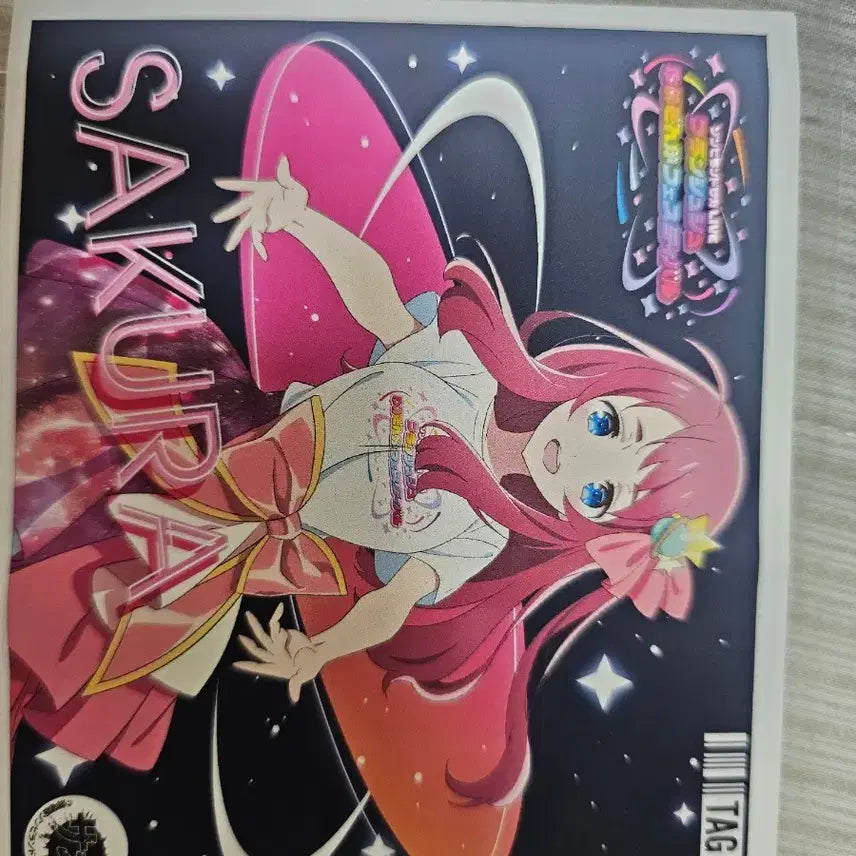 [BUNJANG] Zombieland Saga Minamoto Sakura Can Sticker + Acrylic Keyring / 좀비랜드사가 미나모토 사쿠라 캔 스티커+아크릴 키링